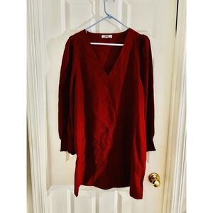 BB Dakota X Steve Madden, Women's Long Sleeve Tunic, Dark Cherry Red , Size L